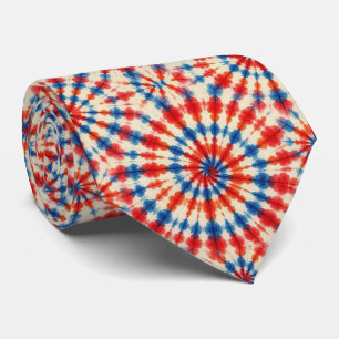 Patriottisch psychedelisch tie-dye patroon stropdas