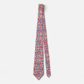 Patriottisch Psychedelisch Tie-Dye Patroon Stropdas (Voorkant)