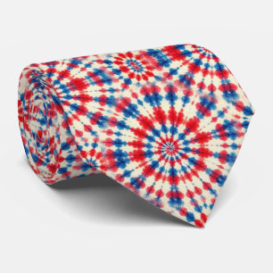 Patriottisch Psychedelisch Tie-Dye Patroon Stropdas