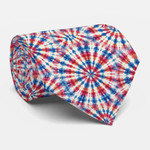 Patriottisch psychedelisch tie-dye patroon stropdas