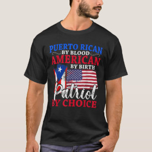Patriottisch Puerto Ricaans bloed van Amerikaanse  T-shirt