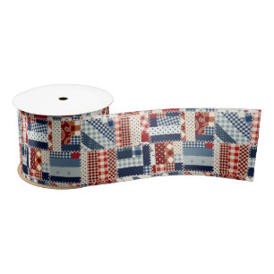 Patriottisch Quilt Ribbon Satijnen Lint