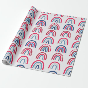 patriottisch regenboogpatroon cadeaupapier