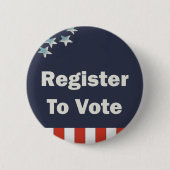 Patriottisch register om te stemmen ronde button 5,7 cm (Voorkant)