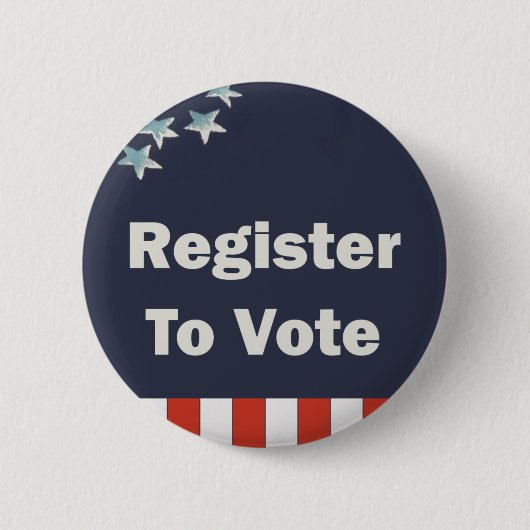 Patriottisch register om te stemmen ronde button 5,7 cm (Voorkant)