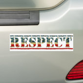 Patriottisch RESPECT Bumpersticker (Op auto)