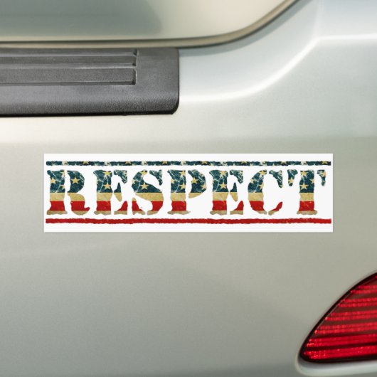 Patriottisch RESPECT Bumpersticker (Op auto)