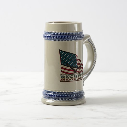 Patriottisch respect, Eagle op grote Amerikaanse v Bierpul (Voorkant rechts)