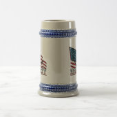 Patriottisch respect, Eagle op grote Amerikaanse v Bierpul (Center)