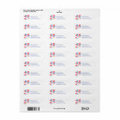 Patriottisch Retouradreslabel Etiket (Full Sheet)