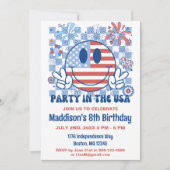 Patriottisch Retro 4 juli Verjaardagsfeest Kaart (Voorkant)