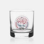 Patriottisch Retro Feestdesign Whisky Glas (Achterkant)
