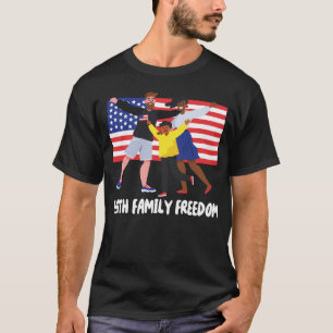 Patriottisch Retro Geloof Familie Vrijheid USA F T T-shirt