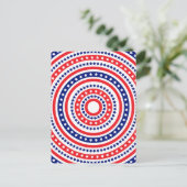 Patriottisch ringpatroon feestdagenkaart (Staand voorkant)