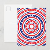 Patriottisch ringpatroon feestdagenkaart (Voorkant / Achterkant)