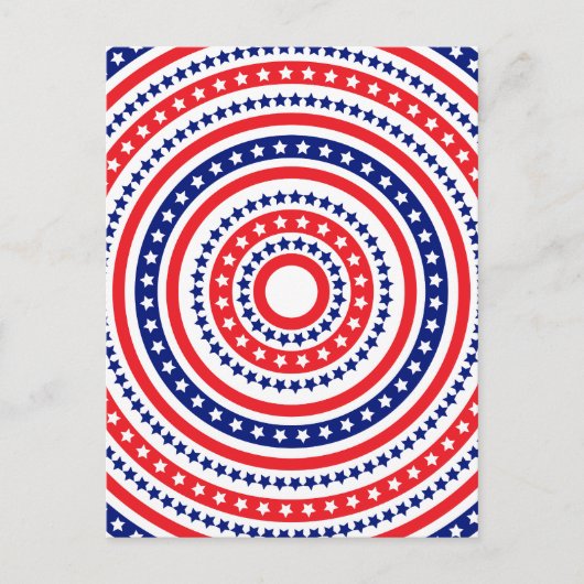 Patriottisch ringpatroon feestdagenkaart (Voorkant)