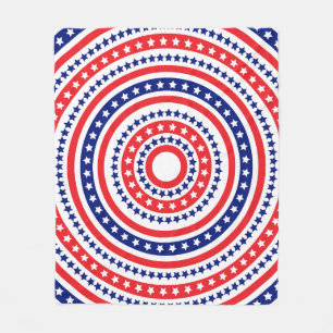 Patriottisch Ringpatroon Fleece Deken