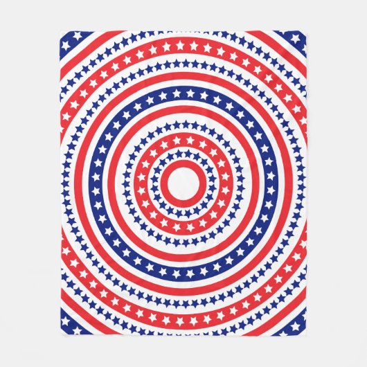 Patriottisch Ringpatroon Fleece Deken (Voorkant)