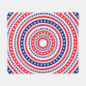 Patriottisch Ringpatroon Fleece Deken (Voorkant (Horizontaal))