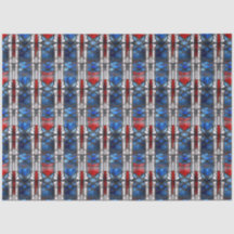 Patriottisch rood blauw glas-in-lood