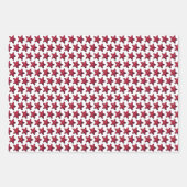 Patriottisch rood blauw glitter stars patroon op w inpakpapier vel (Voorkant 3)