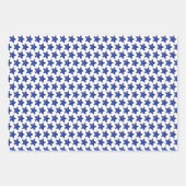 Patriottisch rood blauw glitter stars patroon op w inpakpapier vel (Voorkant 2)