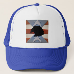 Patriottisch Rood Blauw met Eagle Trucker Pet