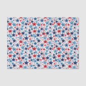 Patriottisch rood & blauw sterren weefsel papier (Voorkant)