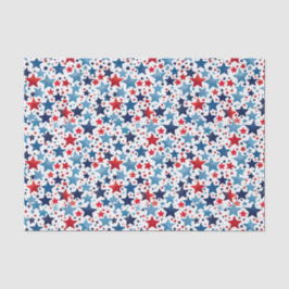 Patriottisch rood & blauw sterren weefsel papier