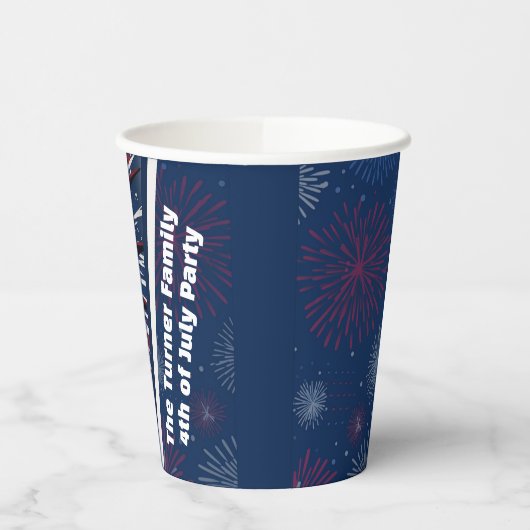 Patriottisch Rood Blauw Vrijheidsbeeld 4 juli Papieren Bekers (Links)