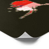 patriottisch rood blauw VS-strepen en sterrenkaart Poster (Hoek)