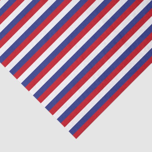Patriottisch rood, blauwe streep tissuepapier (Detail)