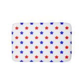 Patriottisch rood en blauw sterpatroon badmat (Voorkant)