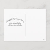 Patriottisch rood White Blue Rose Bouquet Feestdagenkaart (Achterkant)