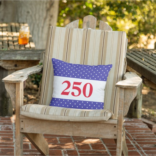 Patriottisch Rood Wit & Blauw 250 Buitenkussen (Stoel)
