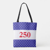 Patriottisch Rood Wit & Blauw 250 Knop Tote Bag (Achterkant)