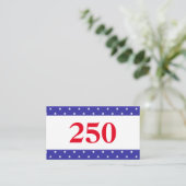Patriottisch Rood Wit & Blauw 250 Visitekaartje (Staand voorkant)