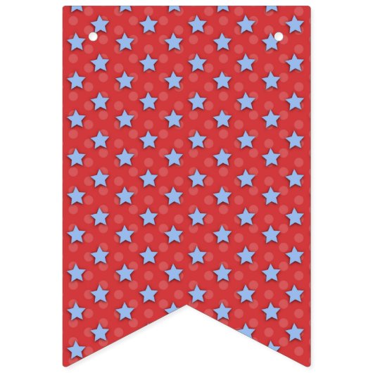 Patriottisch rood wit blauw 4 juli banner (Eerste vlag)