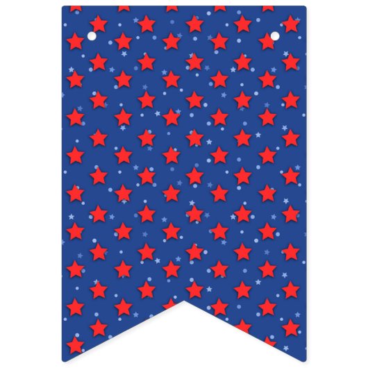 Patriottisch rood wit blauw 4 juli banner (Derde vlag)