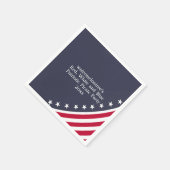 Patriottisch Rood Wit Blauw 4 juli BBQ servetten (Hoek)