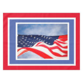 Patriottisch Rood Wit Blauw 4 juli Tafelkleed (Voorkant (Horizontaal))