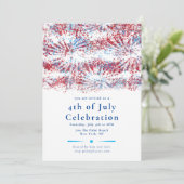 Patriottisch Rood Wit Blauw 4 juli Viering Kaart (Staand voorkant)