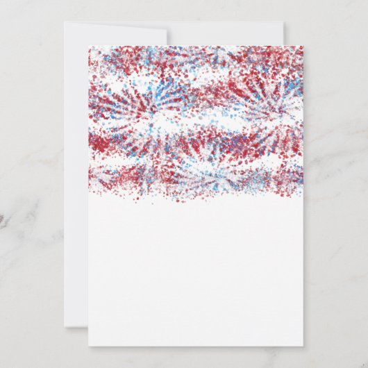 Patriottisch Rood Wit Blauw 4 juli Viering Kaart (Achterkant)