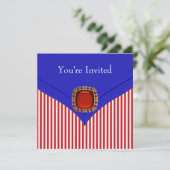 Patriottisch Rood Wit Blauw All Occasion Party Kaart (Staand voorkant)