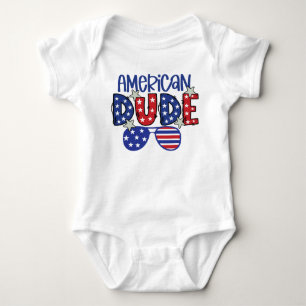 PATRIOTTISCH ROOD WIT BLAUW AMERIKAANS DUDE ROMPER