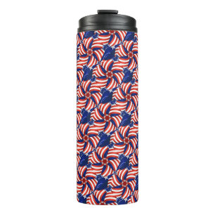 PATRIOTTISCH ROOD WIT BLAUW AMERIKAANS VLAGGENPATR THERMOSBEKER