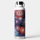 PATRIOTTISCH ROOD WIT BLAUW AMERIKAANS VUURWERK WATERFLES (Achterkant)