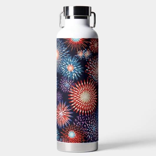 PATRIOTTISCH ROOD WIT BLAUW AMERIKAANS VUURWERK WATERFLES (Voorkant)