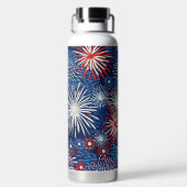 PATRIOTTISCH ROOD WIT BLAUW AMERIKAANS VUURWERK WATERFLES (Achterkant)