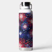 PATRIOTTISCH ROOD WIT BLAUW AMERIKAANS VUURWERK WATERFLES (Achterkant)